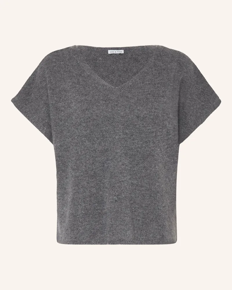 Mrs & HUGS Strickshirt Aus Cashmere grau Grau