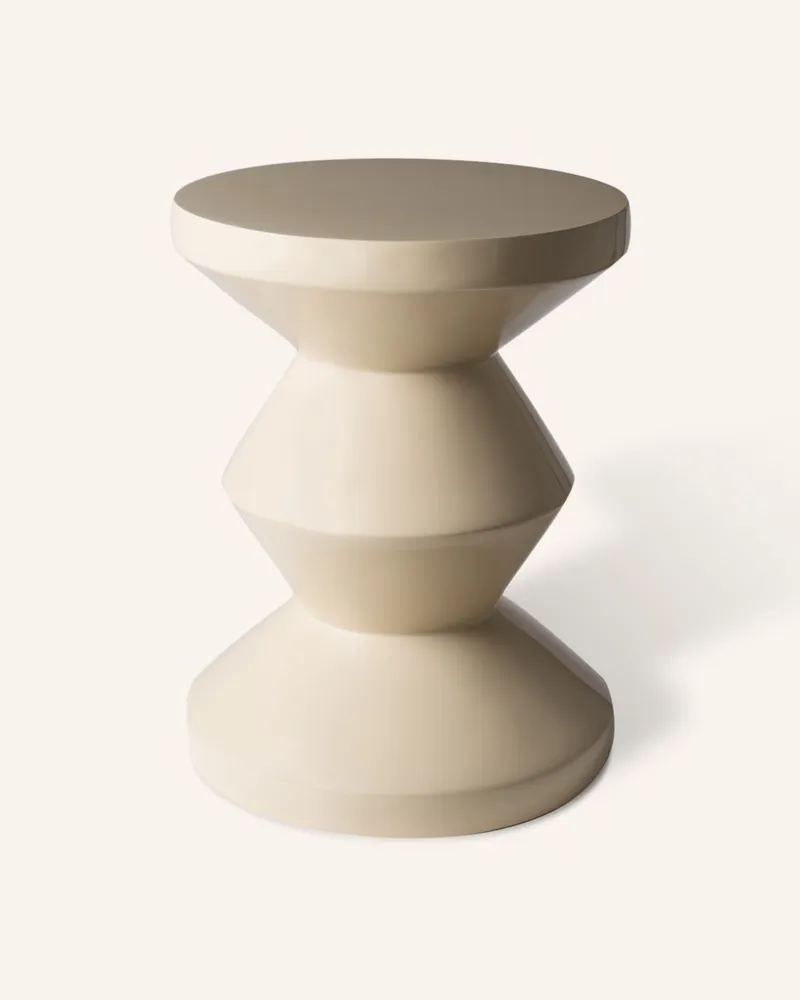 POLSPOTTEN Hocker Zig Zag beige Beige