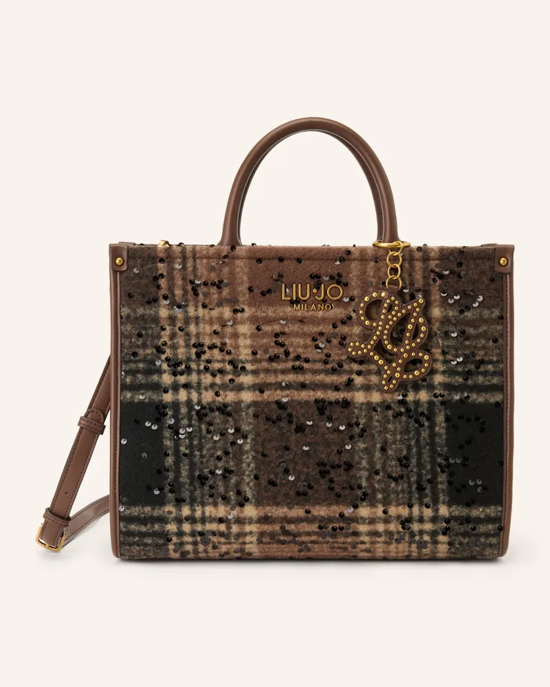 Liu Jo Shopper Medium Mit Pailletten beige Dunkelbraun