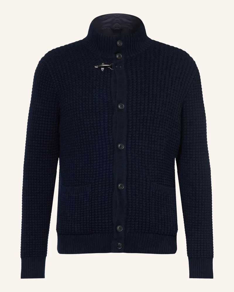 Fay 2-In-1-Strickjacke blau Dunkelblau