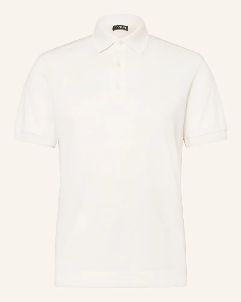 Ermenegildo Zegna Jersey-Poloshirt mit Seide Weiss