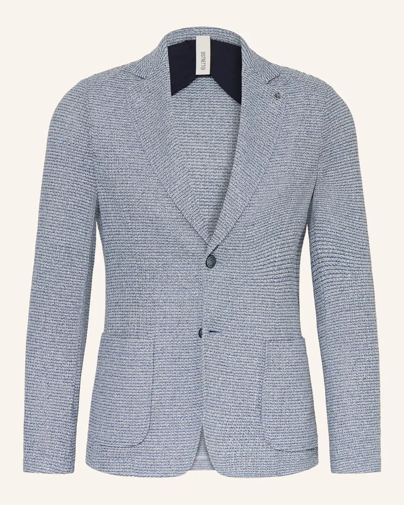 DISTRETTO12 Tweed-Sakko Extra Slim Fit Blau