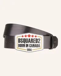 Dsquared2 Ledergürtel Schwarz