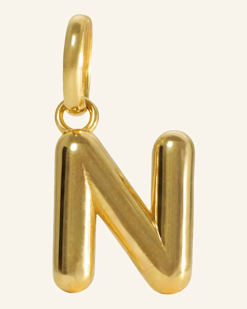 POMPIDOU Anhänger Puffy Letter N By Glambou gold Gold