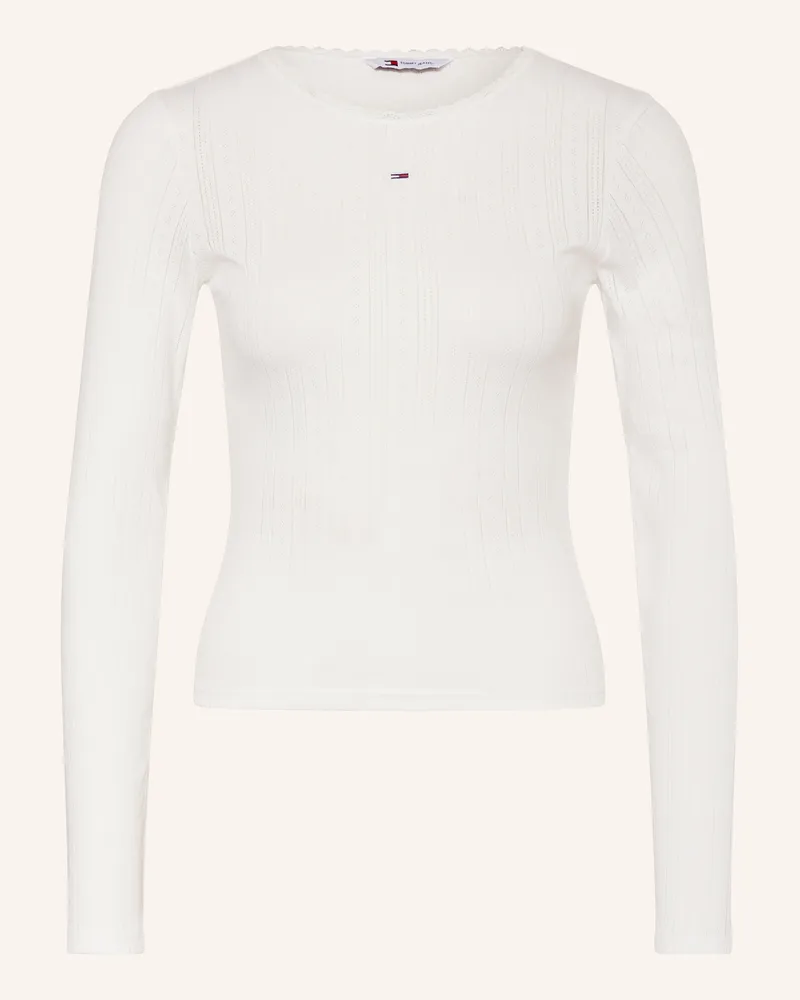 Tommy Hilfiger Longsleeve mit Spitze Ecru