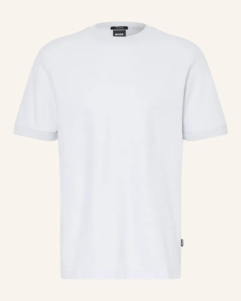 HUGO BOSS T-Shirt Taut Aus Piqué blau Hellblau