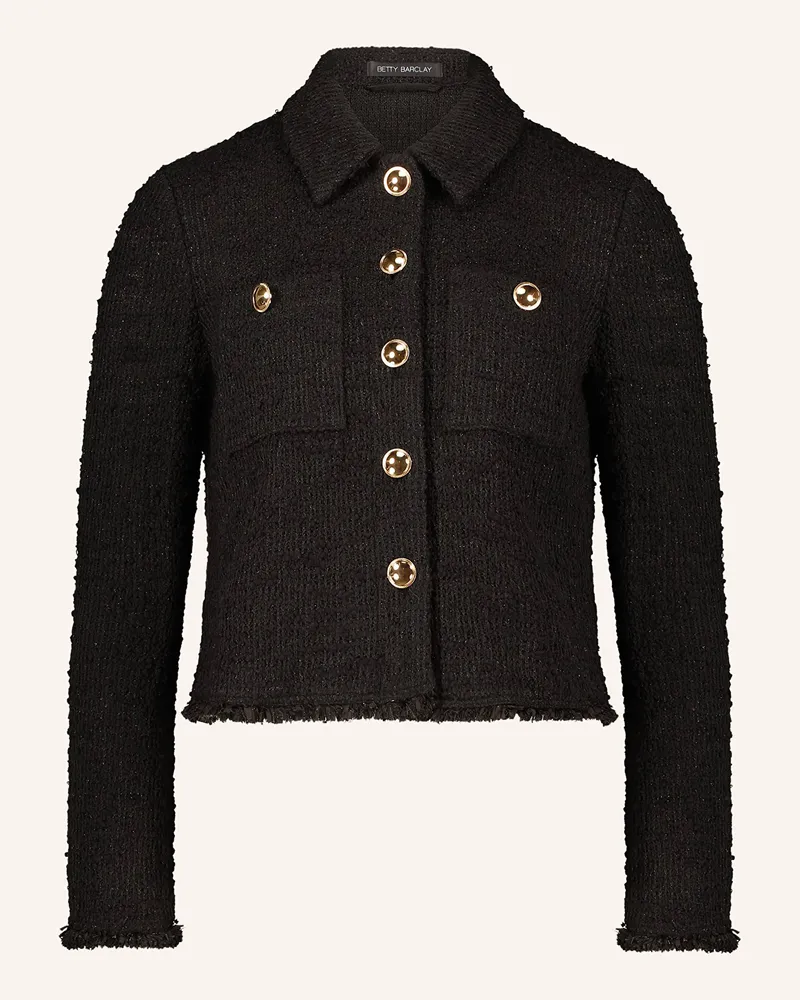 Betty Barclay Kastenjacke mit Glitzergarn Schwarz