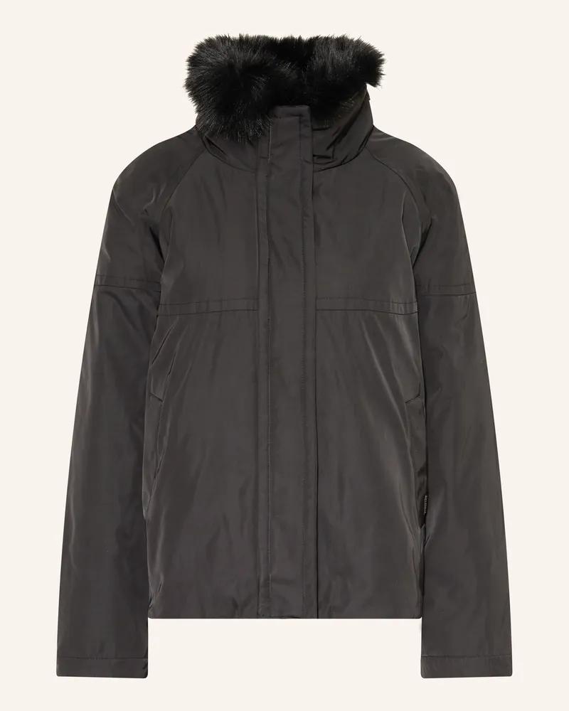 RINO & PELLE Blouson Nanne Mit Abnehmbarem Kragen schwarz Schwarz
