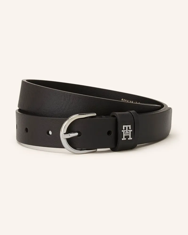 Tommy Hilfiger Ledergürtel schwarz Schwarz