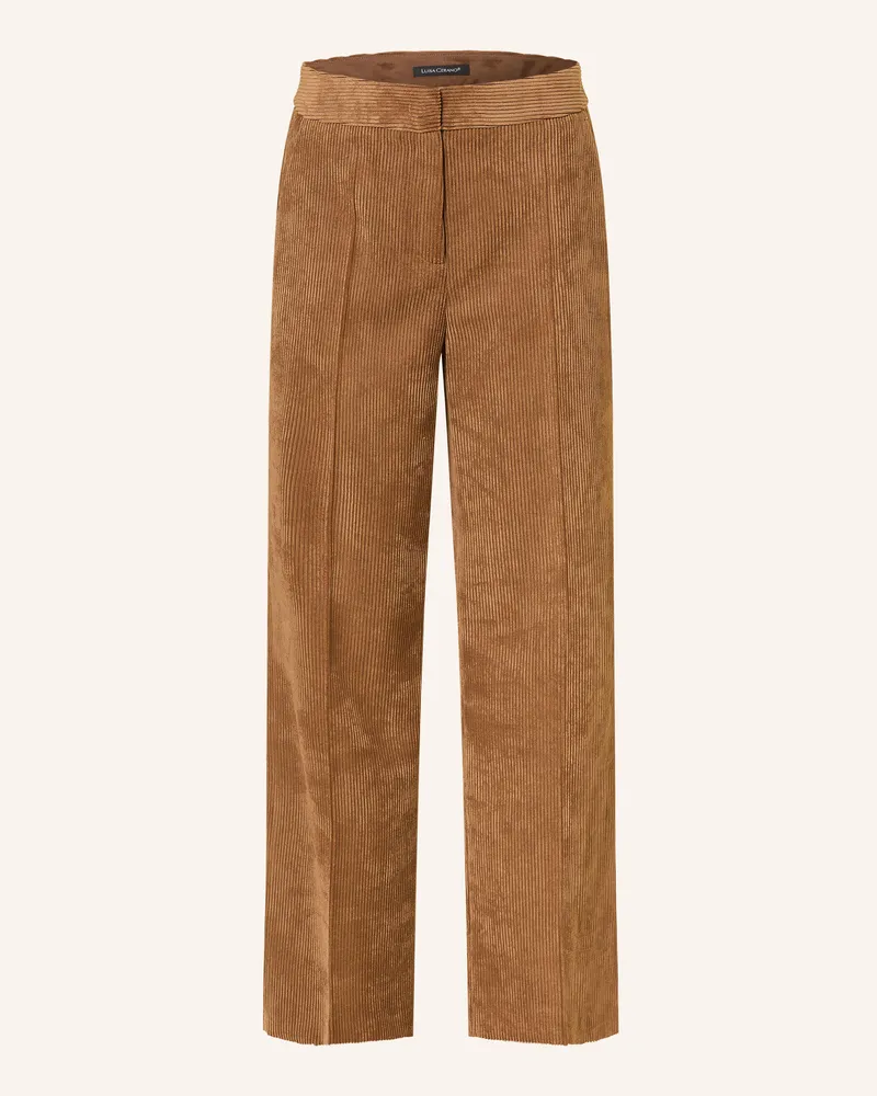 Luisa Cerano 7/8-Hose Aus Cord braun Cognac
