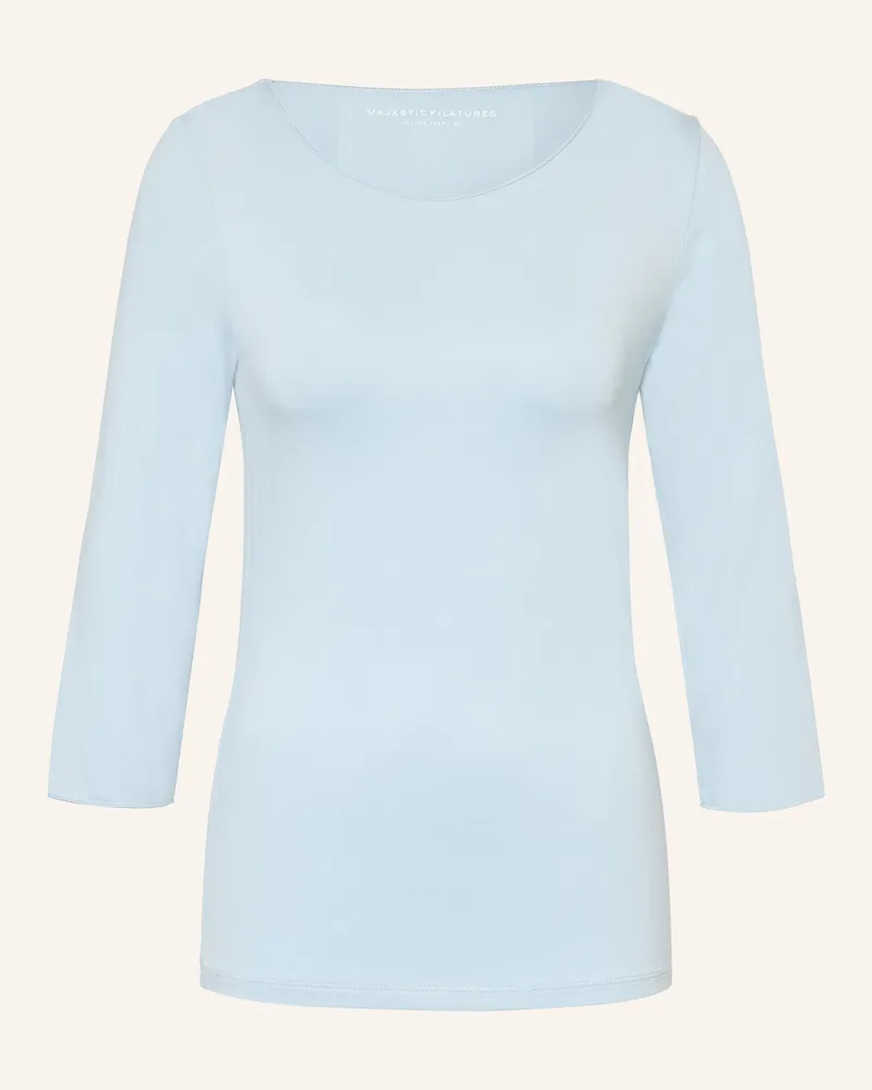 Majestic Shirt Mit 3/4-Arm blau Hellblau