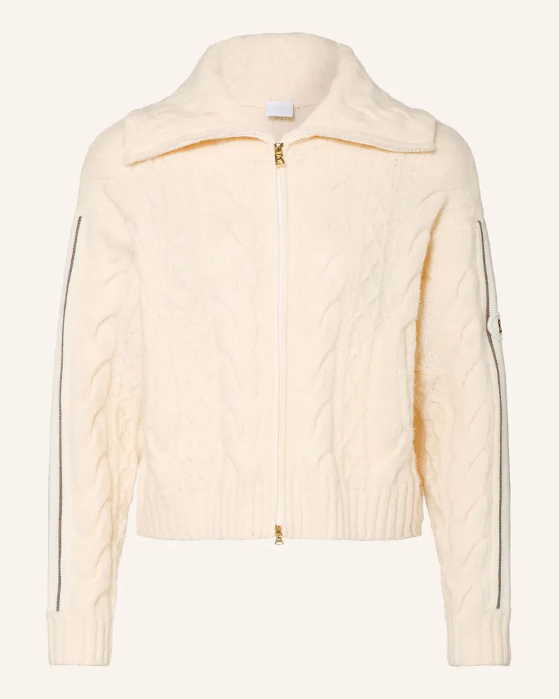 Bogner Strickjacke Lotta Mit Galonstreifen weiss Creme