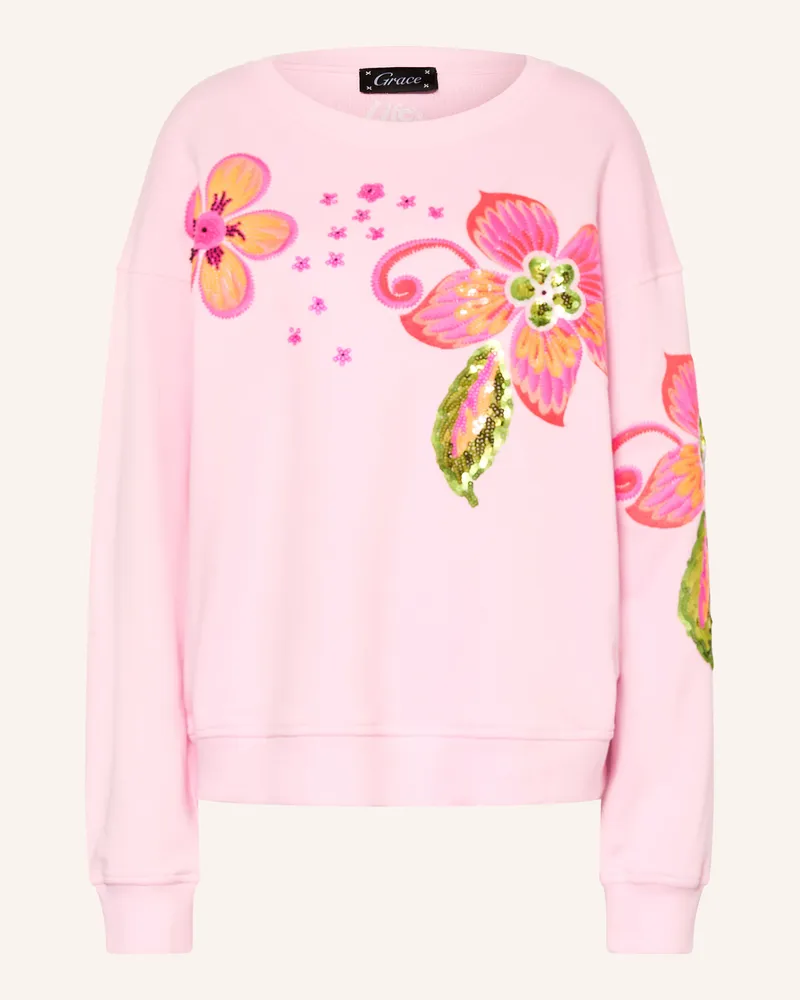 Grace Sweatshirt mit Pailletten Rosa