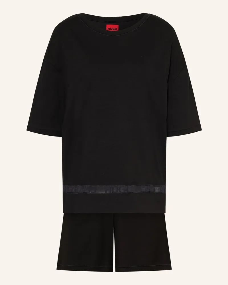 HUGO BOSS Shorty-Schlafanzug schwarz Schwarz