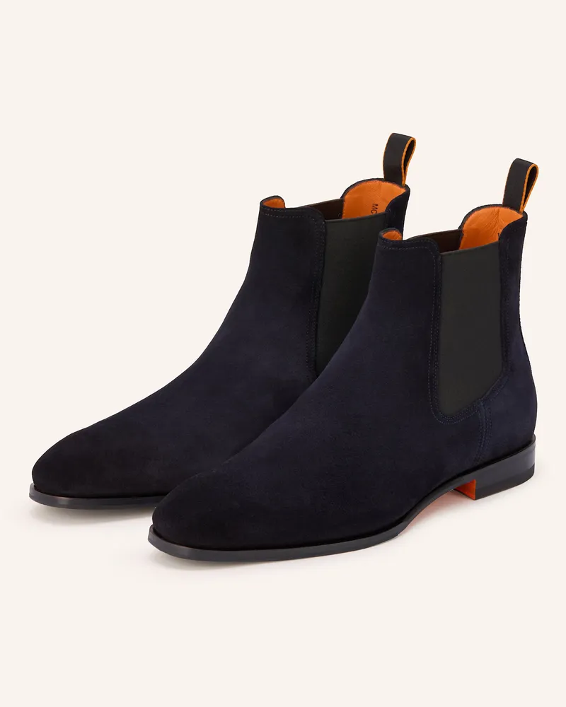 Santoni Chelsea-Boots Archerboot blau Dunkelblau