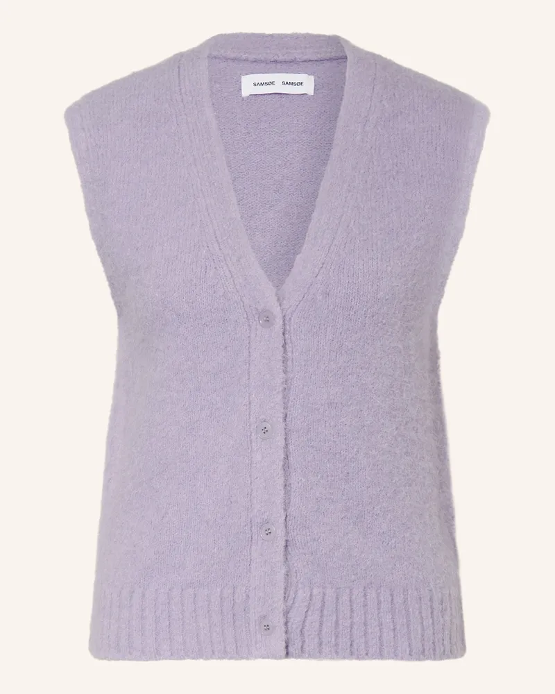 Samsøe & Samsøe Strickweste Mit Alpaka lila Helllila