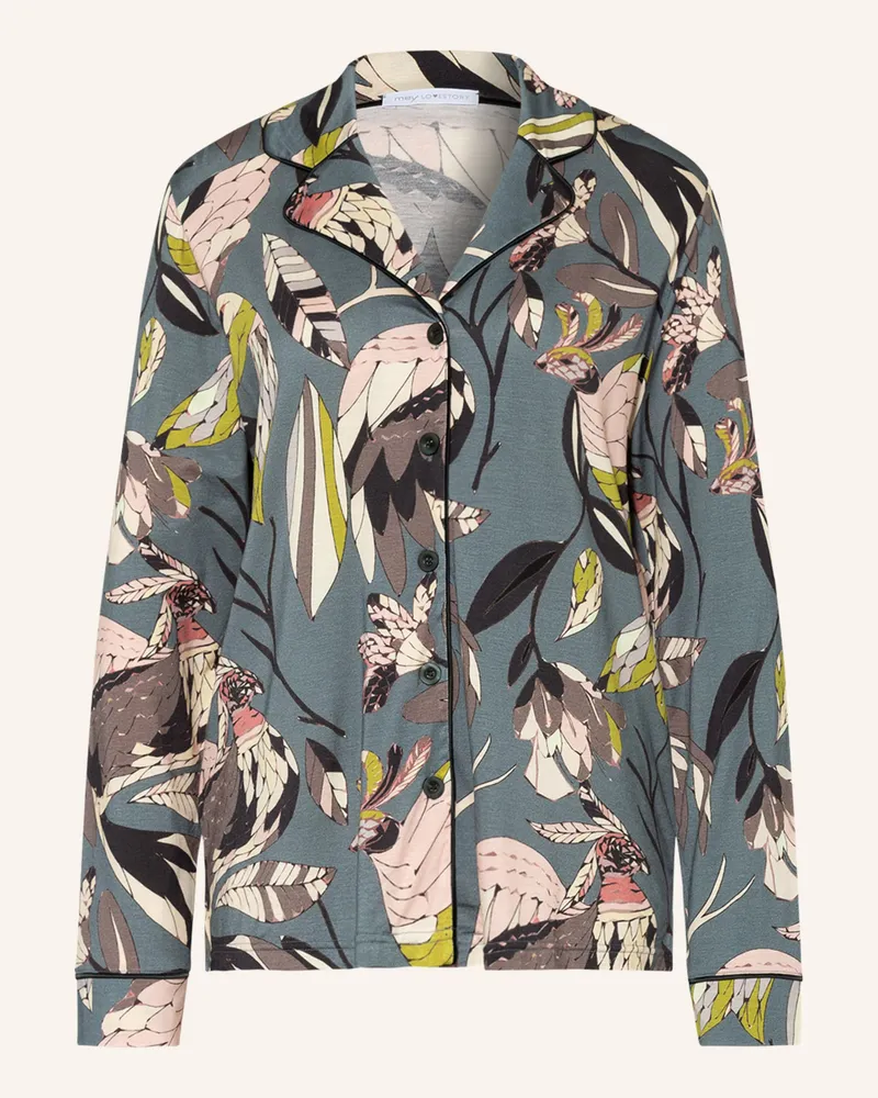 Mey Schlafshirt Serie Hilaria blau Petrol