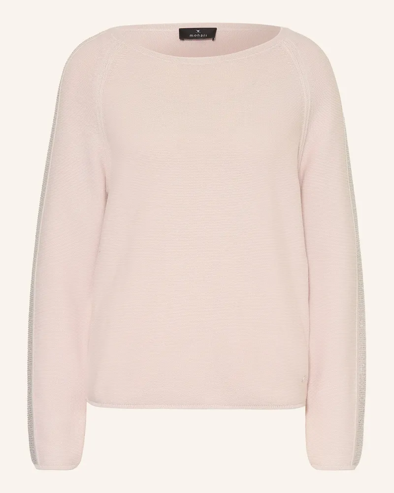 monari Pullover Mit Schmucksteinen rosa Hellrosa