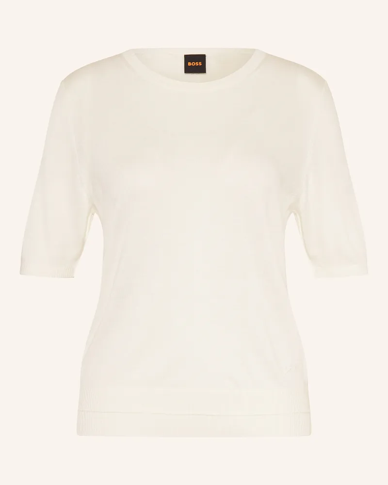 HUGO BOSS Strickshirt FIAFFUSA Ecru