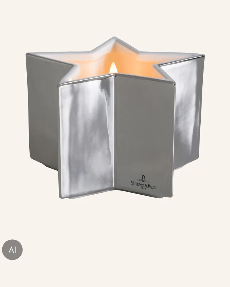 Villeroy & Boch Led Kerze Luzern M silber Silber