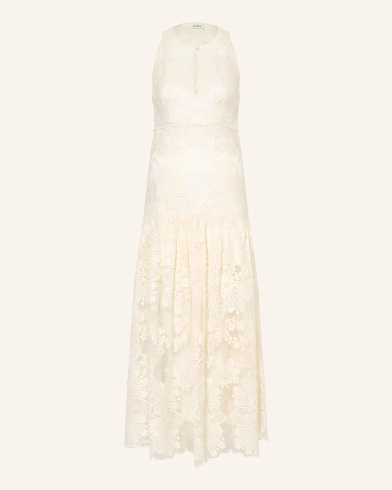 Sandro Spitzenkleid gelb Creme