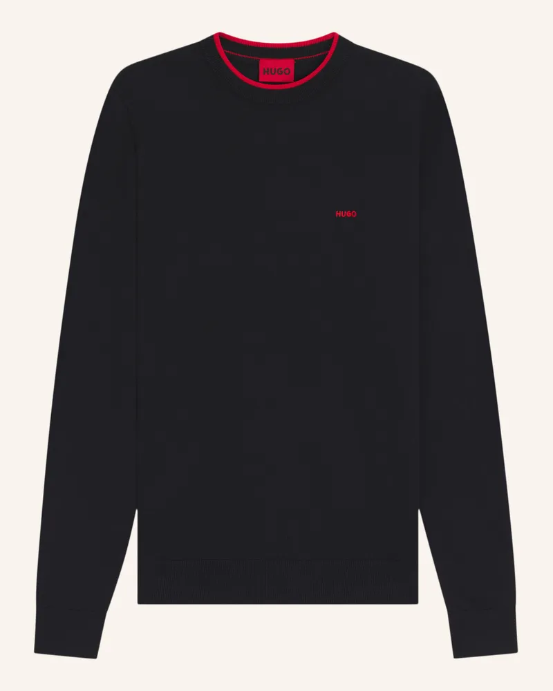 HUGO BOSS Pullover SAN CUDO-1 Regular Fit Dunkelblau