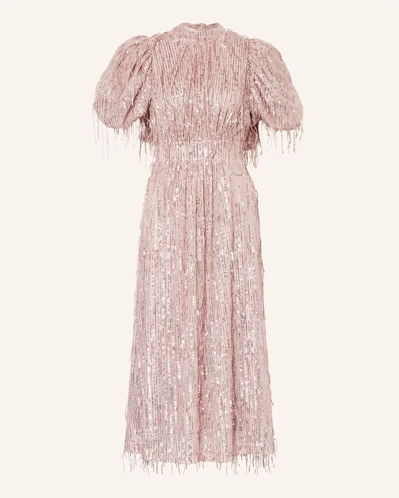 ROTATE Birger Christensen Kleid mit Pailletten Rosé