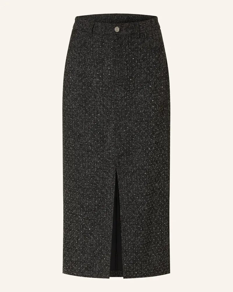 Y.A.S Rock Mit Schmucksteinen schwarz Schwarz