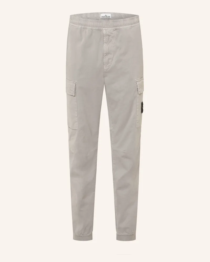 Stone Island Cargohose Regular Tapered Fit grau Hellgrau