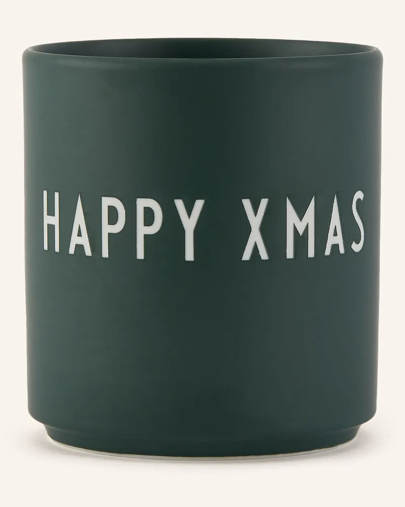 DESIGN LETTERS Becher Happy Xmas gruen Grün