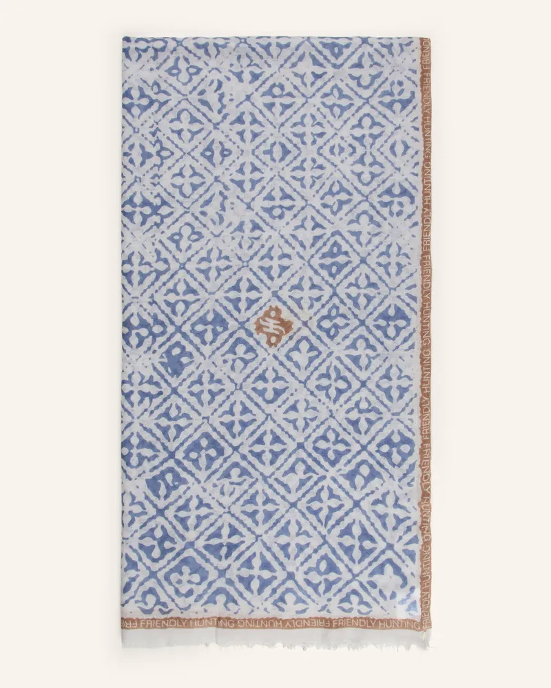 Friendly Hunting Cashmere-Schal Eyes Of Marakech blau Hellgrau