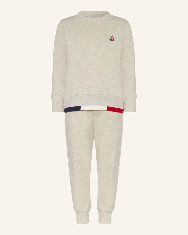 Moncler Set: Sweatshirt Und Sweatpants grau Hellgrau