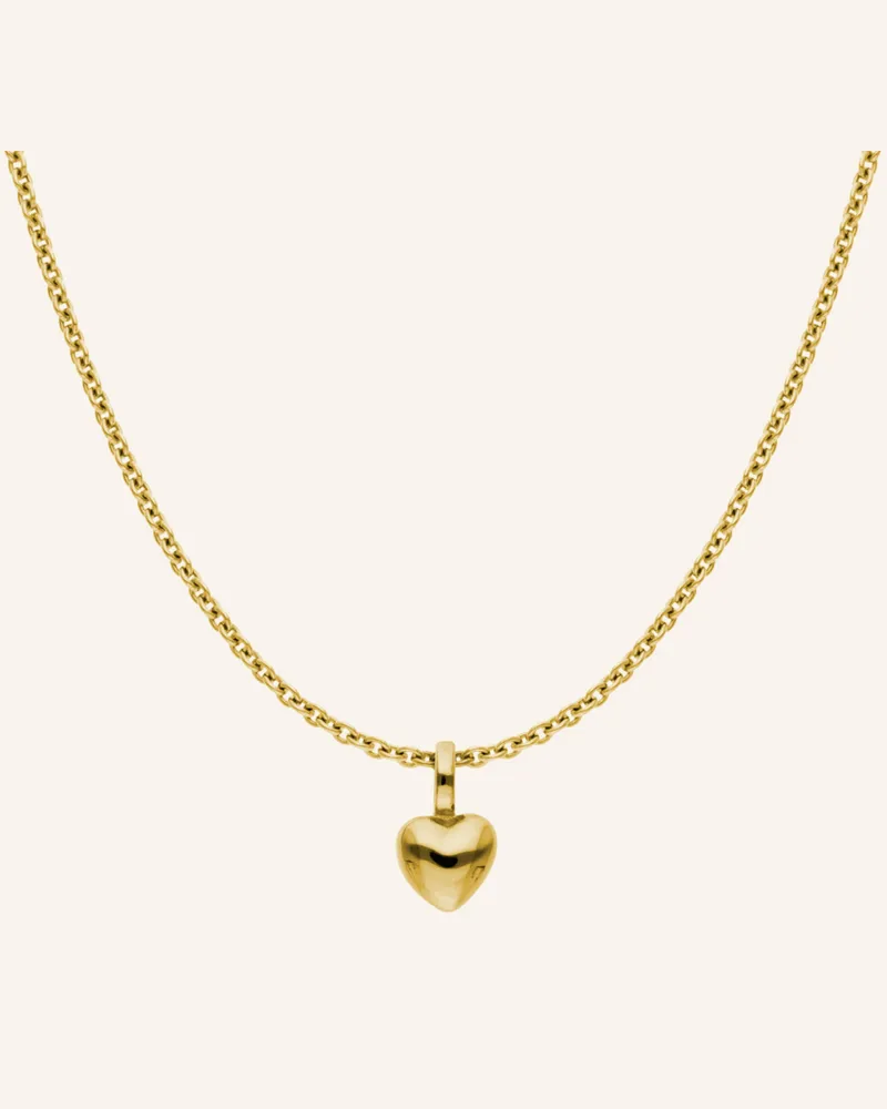 CADA Kette Round Tiny Heart gold Gold