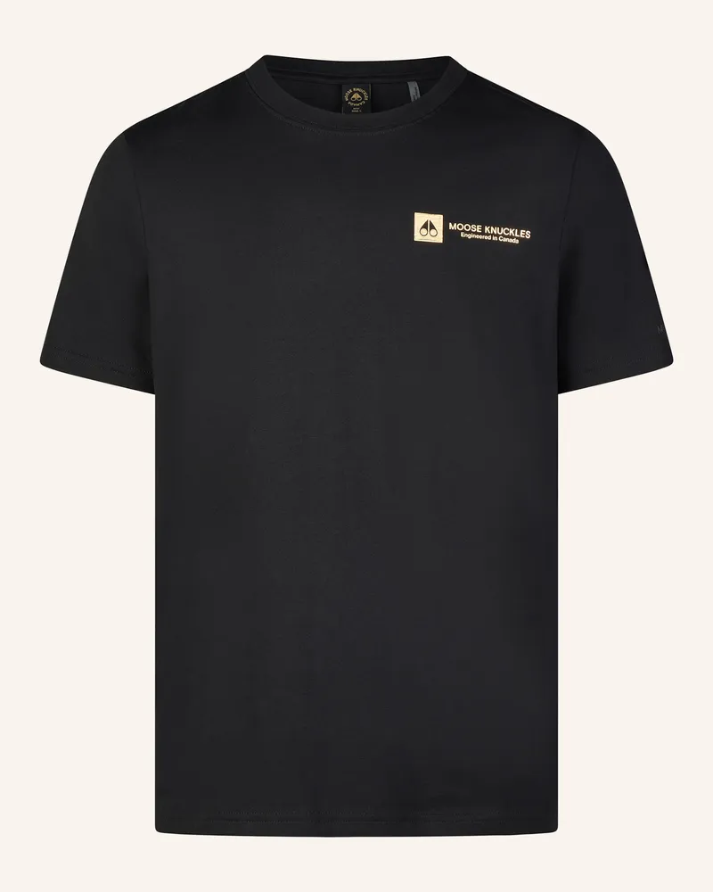 Moose Knuckles T-Shirt KESHI GOLD Schwarz