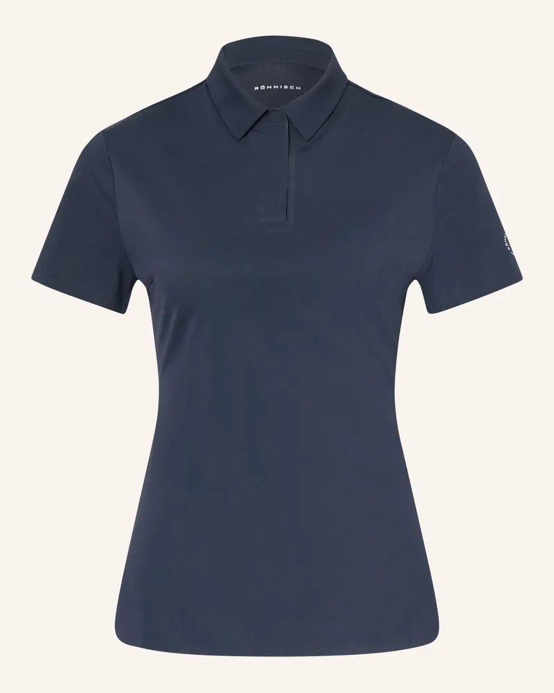 Röhnisch Funktions-Poloshirt blau Dunkelblau