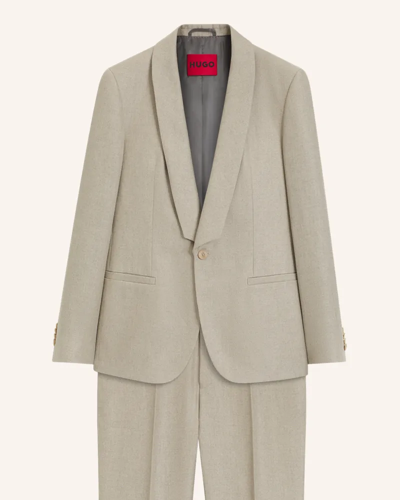 HUGO BOSS Business Anzug Henry/Getlin241E1 Slim Fit beige Beige