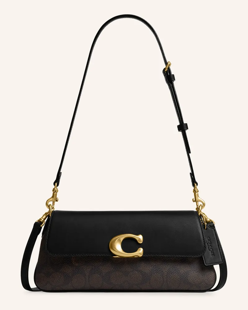 Coach Schultertasche Jet schwarz Schwarz