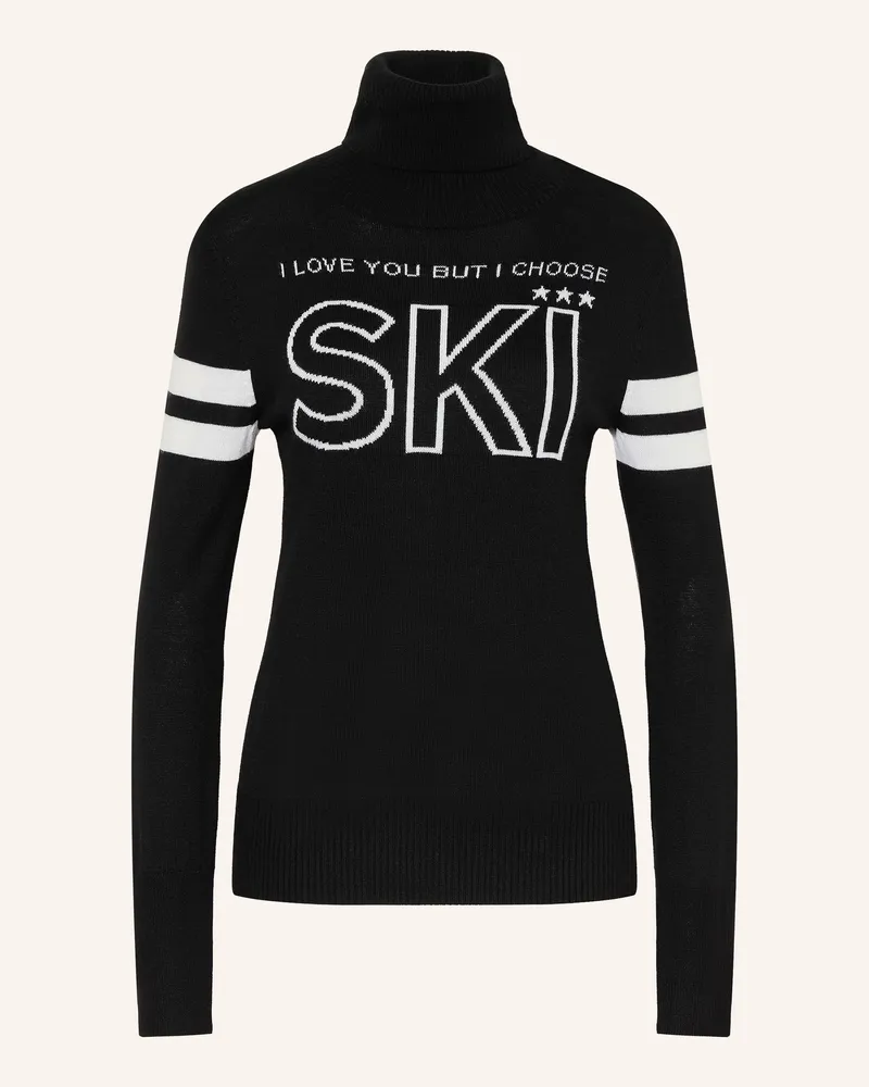 WE NORWEGIANS Rollkragenpullover Bibi Mit Merinowolle schwarz Schwarz
