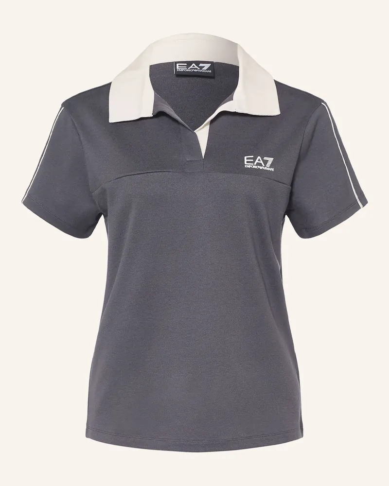 EA7 Jersey-Poloshirt Train Sporting Club grau Dunkelgrau