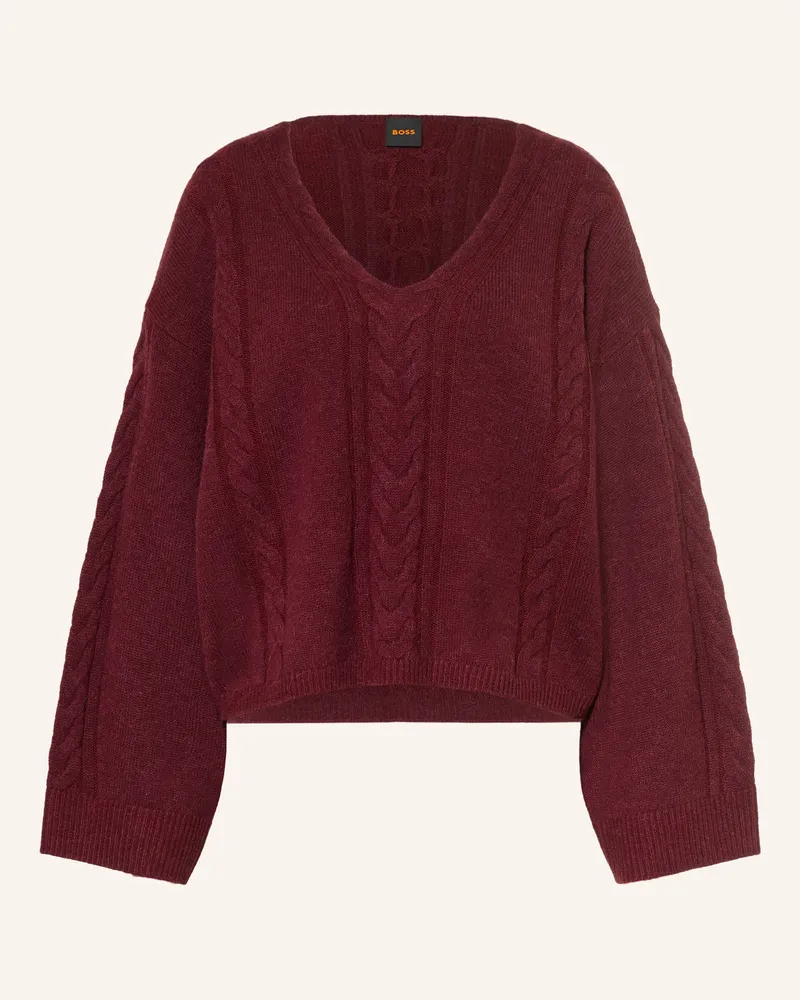 HUGO BOSS Pullover Famioca rot Dunkelrot