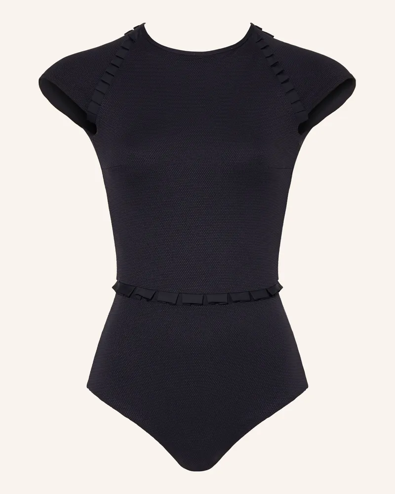 MYMARINI High-Neck-Badeanzug No 1 Zum Wenden Mit Uv-Schutz 50+ schwarz Schwarz