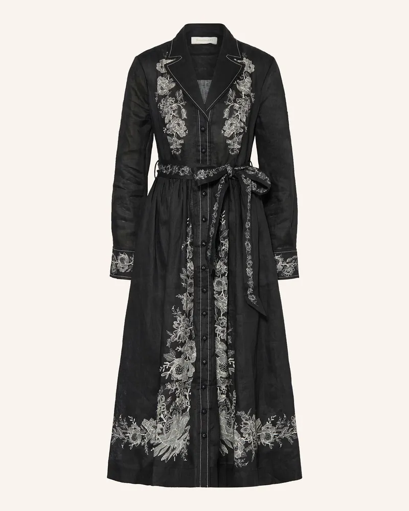 Zimmermann Leinenkleid Schwarz