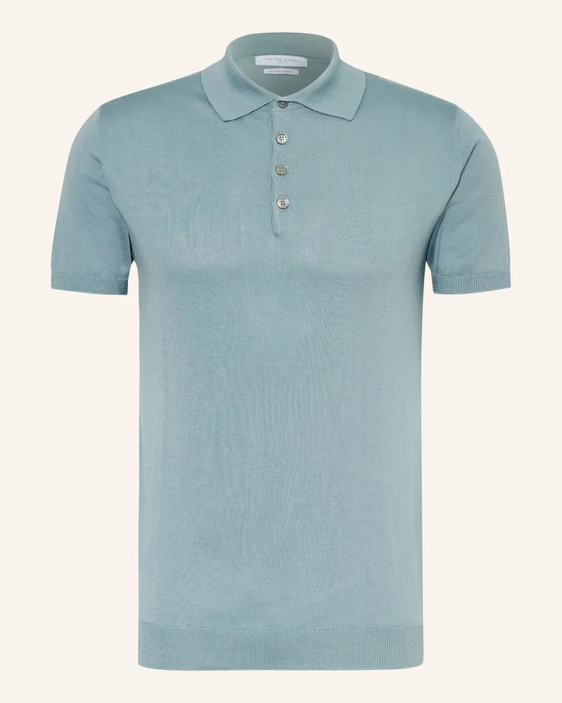 Daniele Fiesoli Strick-Poloshirt Petrol