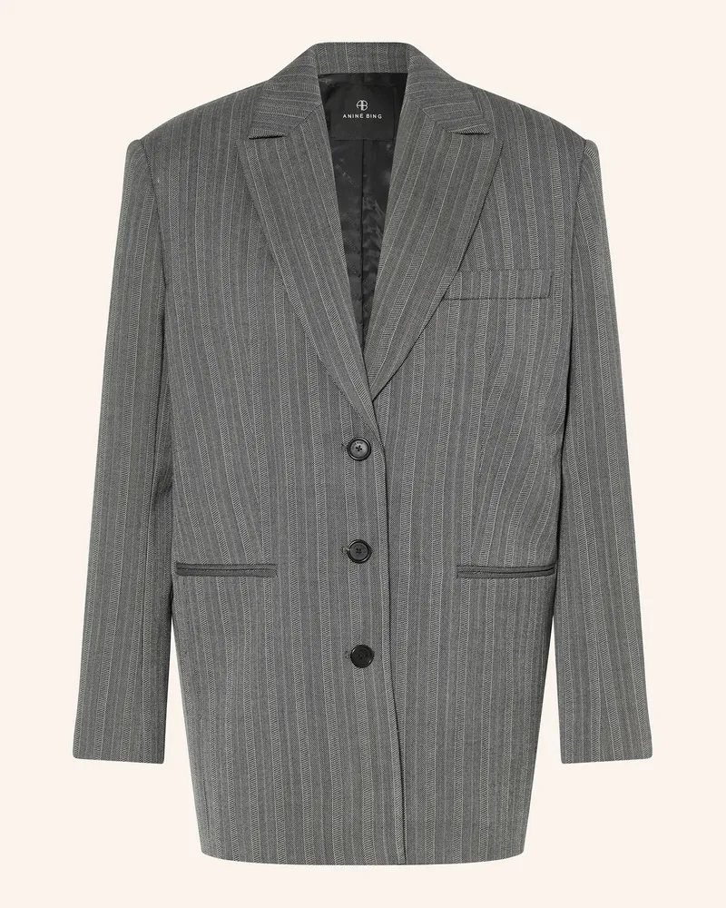 Anine Bing Oversized-Blazer Declan grau Schwarz