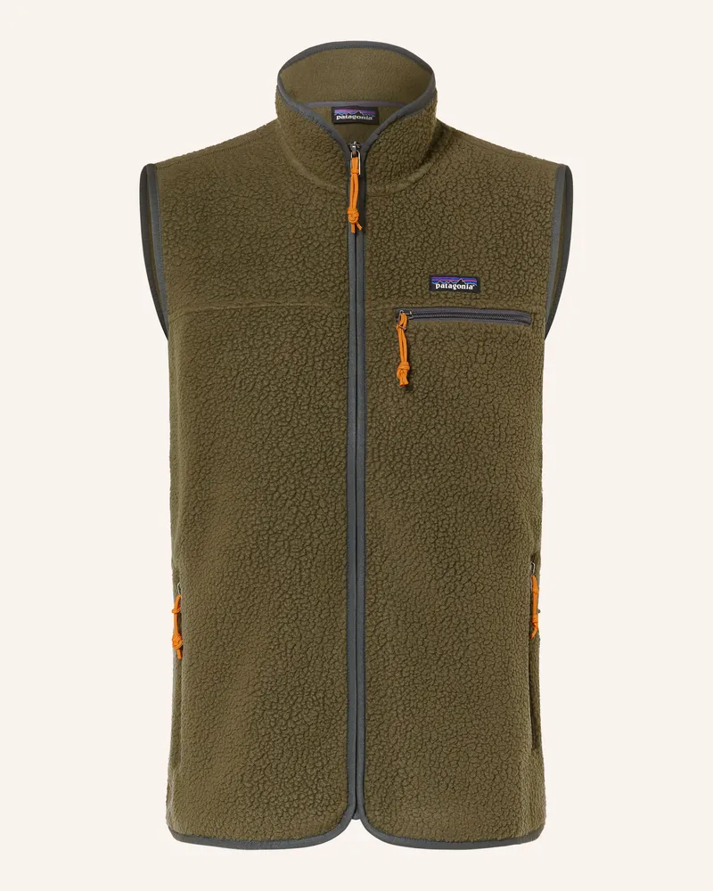 Patagonia Fleeceweste Retro Pile gruen Oliv