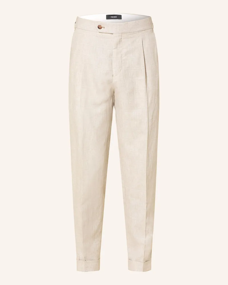 Reiss Chino Finch Extra Slim Fit Mit Leinen grau Beige