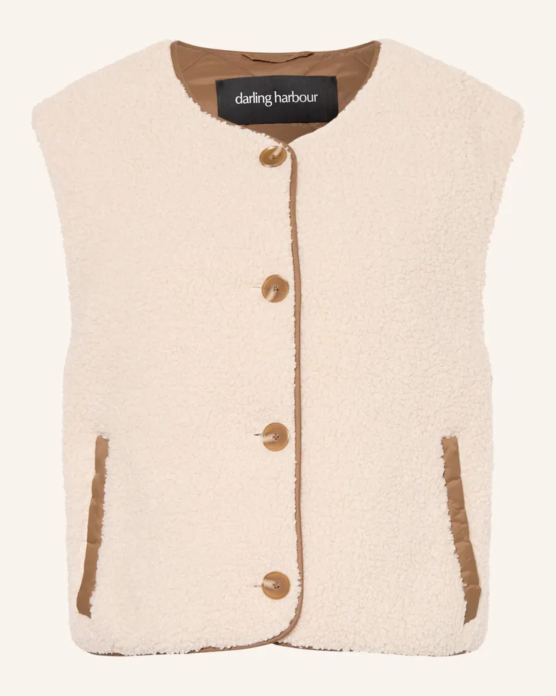 Darling Harbour Teddyfell-Weste beige Beige
