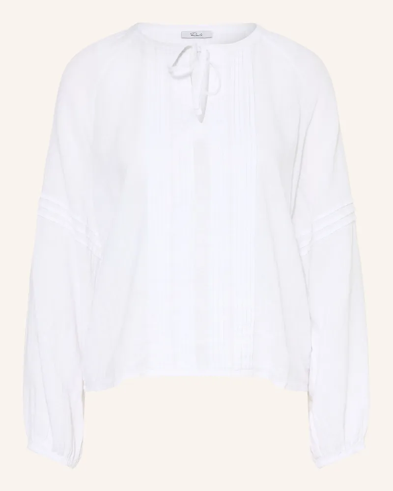 RAILS Blusenshirt Naples Mit Leinen weiss Weiss