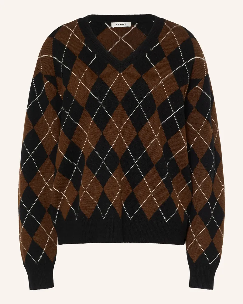 Sandro Pullover braun Schwarz