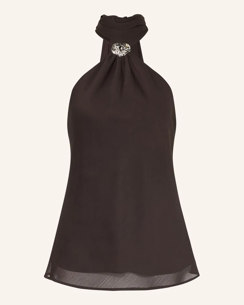 Mrs & HUGS Blusentop braun Dunkelbraun